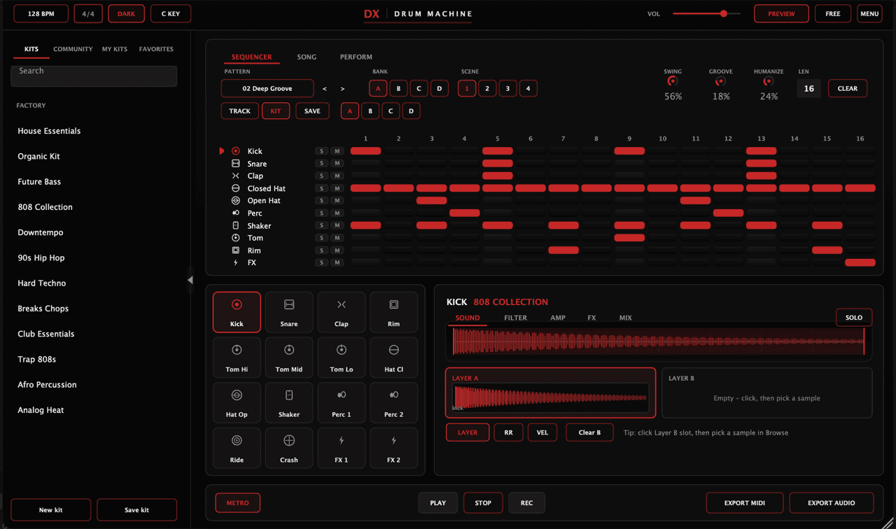 Playsway DX drum machine